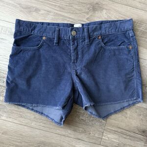 Gap Corduroy Shorts  Women's Size 8 Frayed Hem Navy Vintage Inspired 70s Vibe